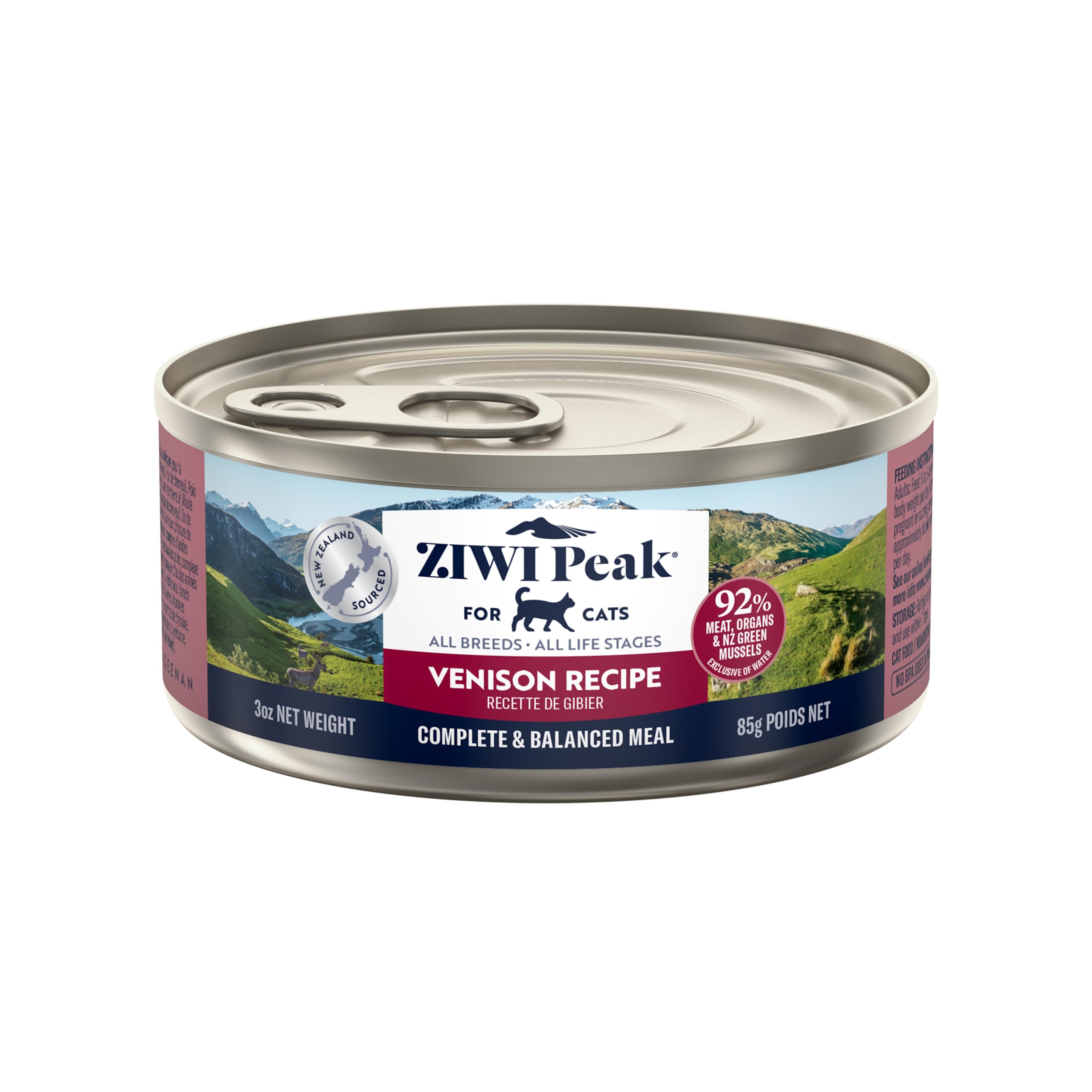 Ziwi Peak Daily Cat Cuisine Venison Cans, 85 g, Pack of 24