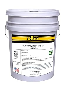 ELBAFOOD HH-1 46 Food Grade Hydraulic Oil NSF Registered AS H-1 (5 Gallon)