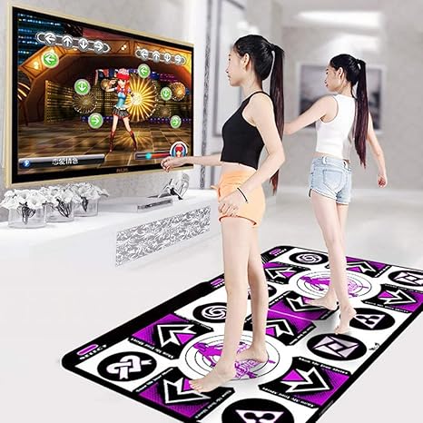 Amazon Co Jp 子供と大人のためのダンスマット 高い弾力性と感度 150のゲームと音楽 レベル プラグアンドプレイ Pctv用の2人用センス ゲームを備えた滑り止めワイヤレスダンサーステップパッド ホーム キッチン