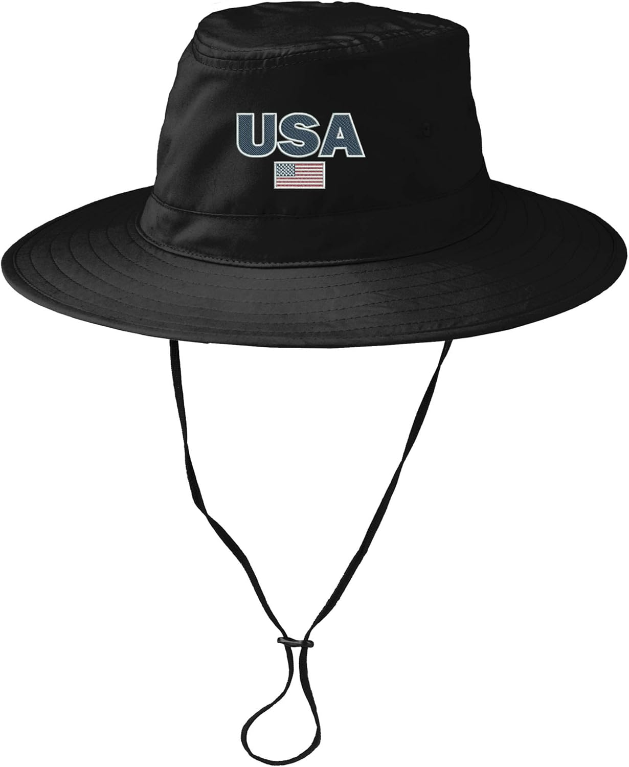 usa bucket hat with string