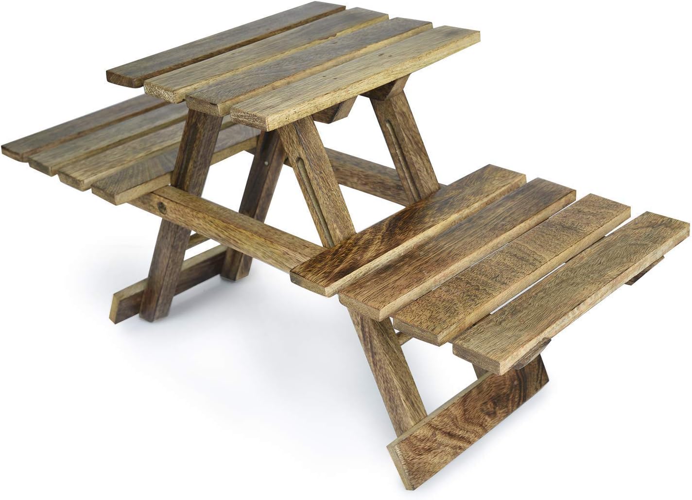 FASHIONFRAME Wood Plant Stand With 3 Decks, Brown, 24 x 12 x 9 Inch