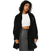 Orolay Women's Winter Fuzzy Fleece Jacket Long Sleeve Lapel Open Front Cardigan Faux Fur Coat with Pockets