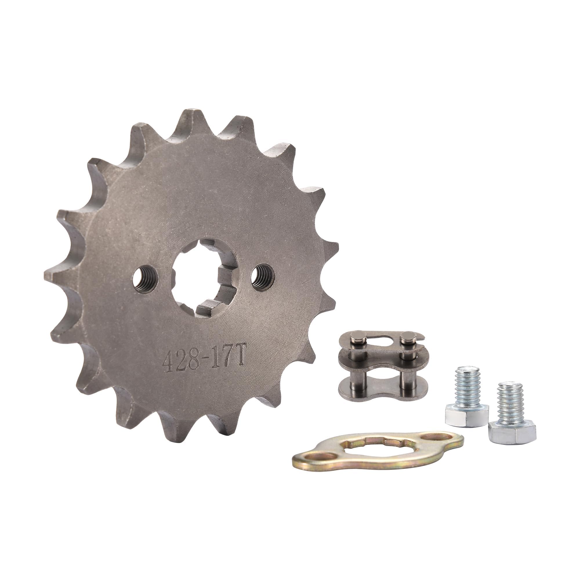 WOOSTAR Motorcycle 428-17T Front Sprocket 17mm Replacement for 50cc 70cc 90cc 110cc 125cc Dirt Pit Bike Mini Bike ATV 4 Wheeler Moped