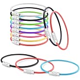 CooBigo 16 Pack Stainless Steel Loops 2mm Coated Wire Keychain Cable Large Keyrings 6 inch Key Chain for Luggage Tags, Key Tags, Keyrings, Kitchen Utensils, Duster-Assorted Colors