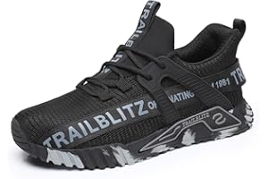 TRAILBLITZ Composite Steel Toe Shoes for Men Work Safety Sneakers Non Slip Comfortable Lightweight Breathable Mens Hard Toe Industrial Construction Tennis Slip On Footwear