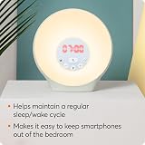 Lumie Sunrise Alarm with Sunset Sleep Feature and Mood Lighting, White view 6