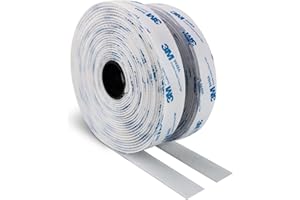 Hook and Loop Self Adhesive Tape 1” x 20Ft 9448A Sticky Back Interlocking Nylon Fabric Fastener Heavy Duty Adhesion Strip Tap