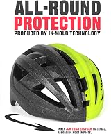 Victgoal Bike Helmet with USB Rechargeable LED Light Yellow L 57-61 cm view 7