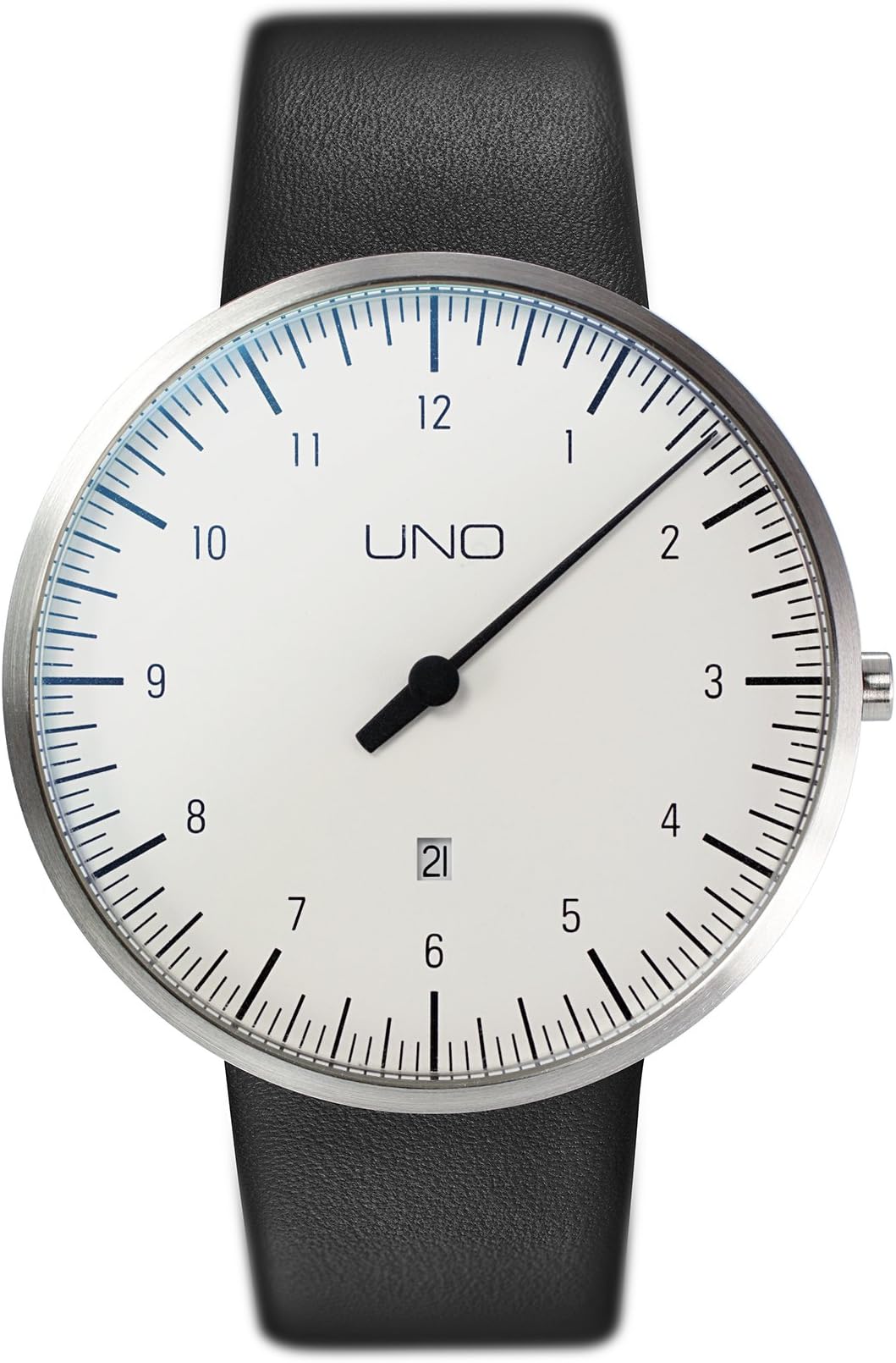 BOTTA Design"UNO Plus" Men's Analogue Swiss Quartz One-Hand Watch with Leather Bracelet 710000