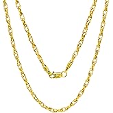 JEWELHEART 14K and 10K Real Gold Twisted Necklace For Women - 0.7mm 0.8mm 1mm 1.2mm 2.2mm Diamond Cut Braided Chain Link Necklace - Dainty Yellow Gold Pendant Necklace with Lobster Clasp 14" 16" 18" 20" 22" 24"