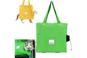 Cat Tote Bag Carrier,Cat Walking Bag for Women with Leg Holes,Adjustable Canvas Carrier Tote Bags Walking (Green)