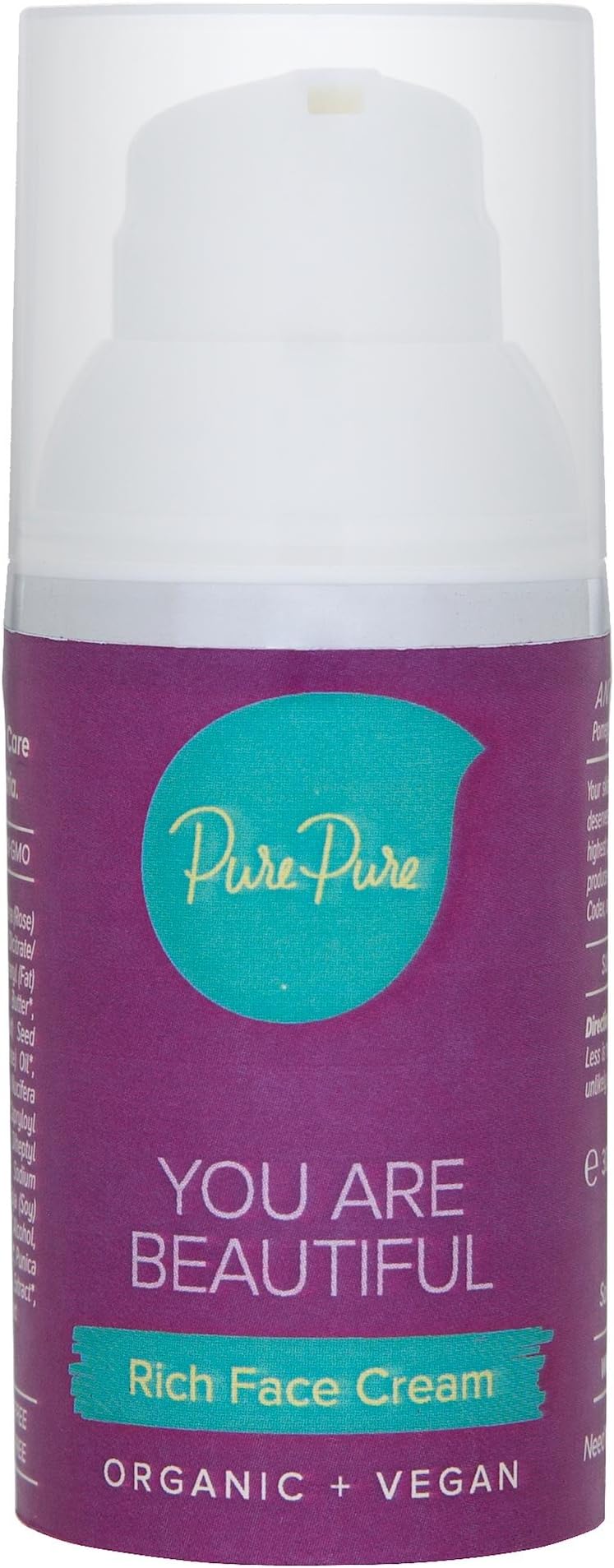 PurePure Anti-Aging Rich Face Cream – Organic & Vegan – All Natural – Highest Quality Made in Austria – Deeply Nourishing & Rejuvenating & Repairing – For Mature & Sensitive Skin