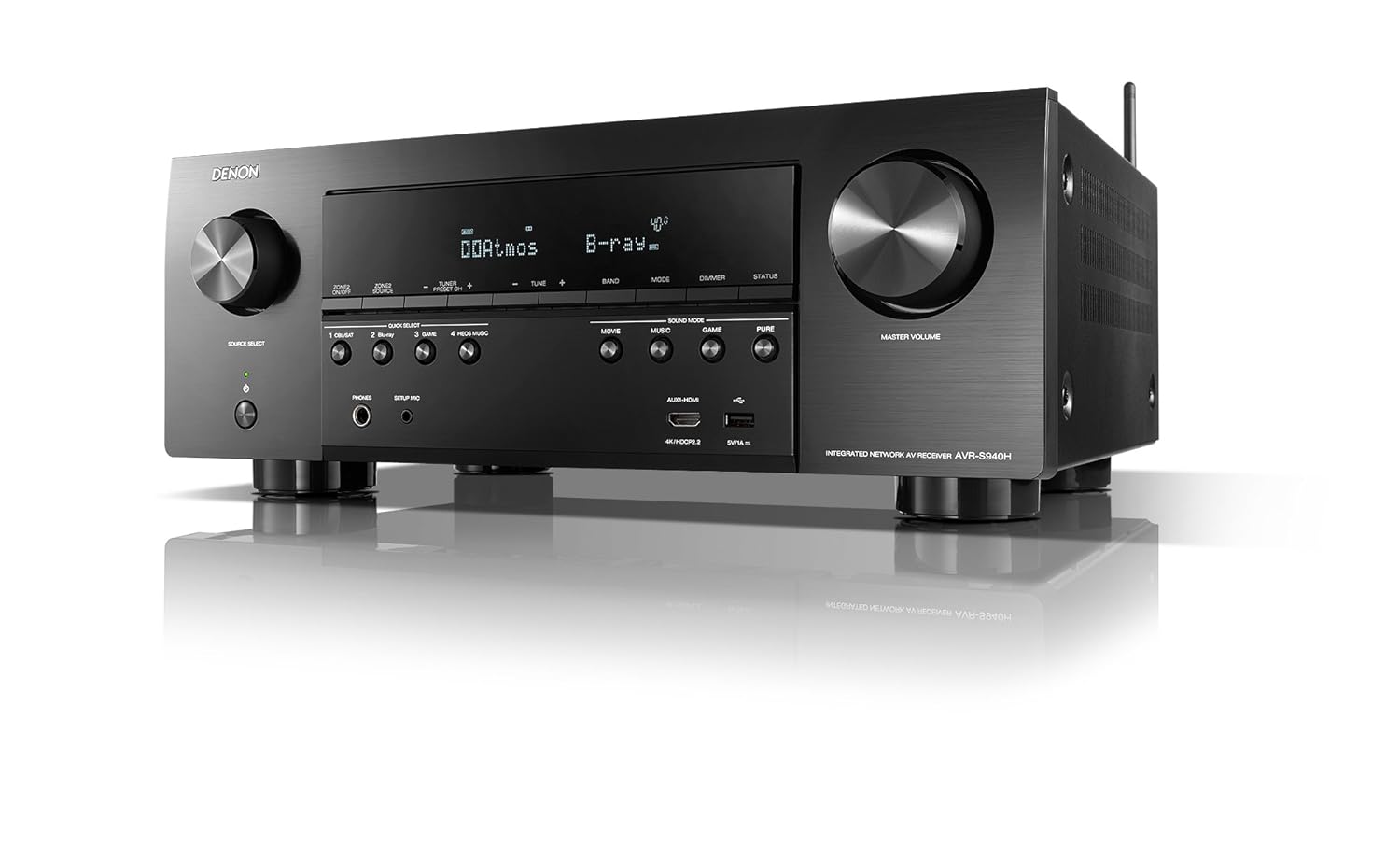 Denon AVR-S940 Receiver, 185W Power, 7.2 Channel 4K Ultra HD Video, Amazing  3D Dolby Surround Sound, Music Streaming System, Alexa Control, HEOS  Wireless ...