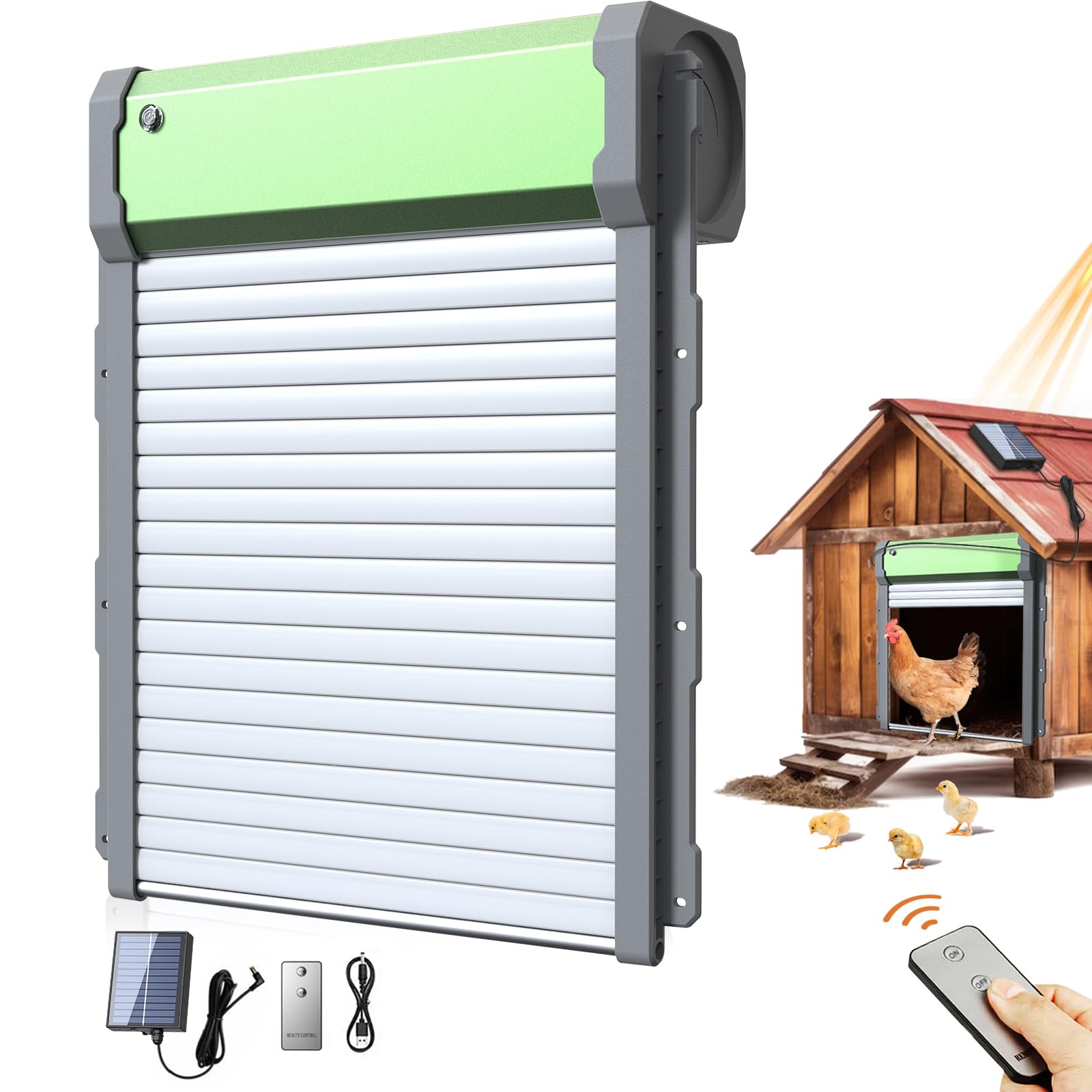 Remote Control Cooked Chicken Mua iCapeson Automatic Chicken Coop Door Solar - Smart Anti-Pinch ...