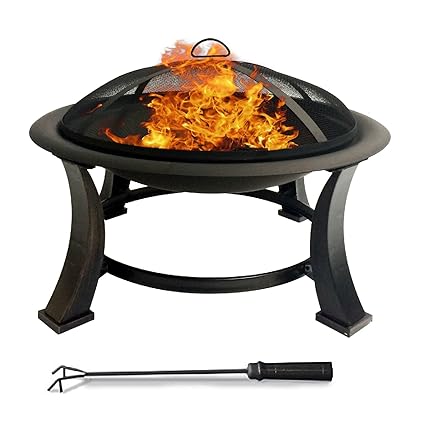 Home&Decorations Brasero de Acero DE 66 cm, Chimenea de Estilo Clásico
