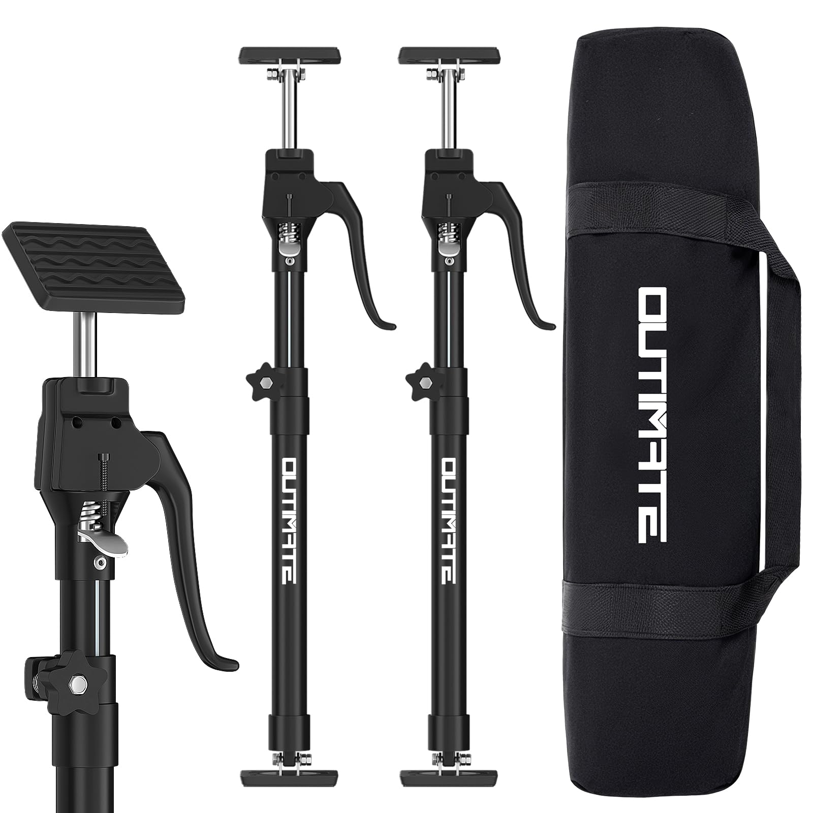 OUTIMATE Third Hand Support Pole Heavy Duty, Cabinet Jacks for Installing Cabinets with 200 LBS Capacity and Expand from 60 to 115 CM, 2-PC