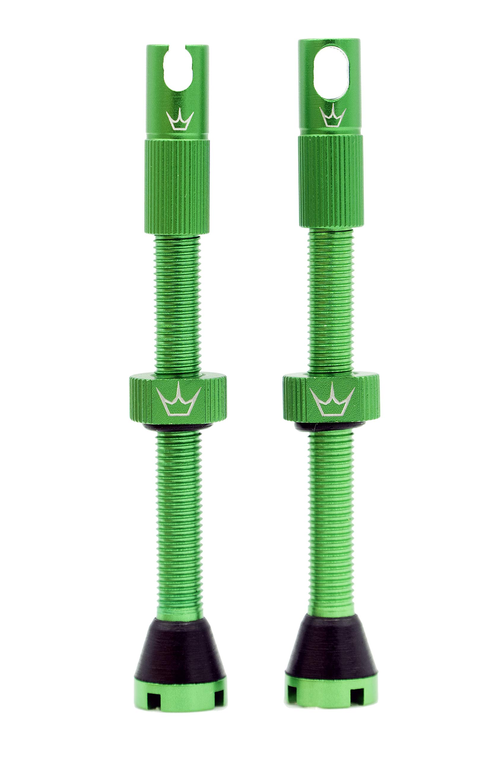 Peaty's x Chris King MK2 Tubeless Valves - Integrated Valve Core & Spoke Key Presta Valve Caps, 7075 Aluminium Tyre Valves for All Tubeless Ready Rims, MTB, Road & Gravel Compatible, 60mm Emerald