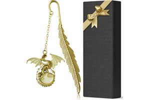 CACUKAP Fantasy Fourth Wing Metal Bookmark Glow in The Dark, Cool Dragon Bookmark Gifts for Women Men Book Lovers Readers (Gold Dragon)
