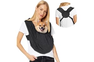 PIKLODO Front Facing Dog Sling Carrier, Adjustable Pet Front Carrier Hands Free Cat Carrier Front Dog Carriers for Small Dogs, Easy-Fit Puppy Carriers Travel Cat Sling for Hiking Camping