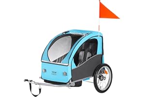 VEVOR Bike Trailer for Toddlers, Kids, 60 lbs Load, Tow Behind Foldable Child Bicycle Trailer with Universal Bicycle Coupler,