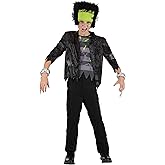 Kid's Frankenstein Costume for Boys & Girls | Child Classic Monster Halloween Costume Cosplay Outfit