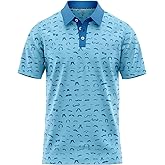 Classic Resort Wear Golf Polo – Tropical Hawaiian Men Performance Short Sleeve Shirt Moisture Dry Fit Casual S Thru 5XL Funny