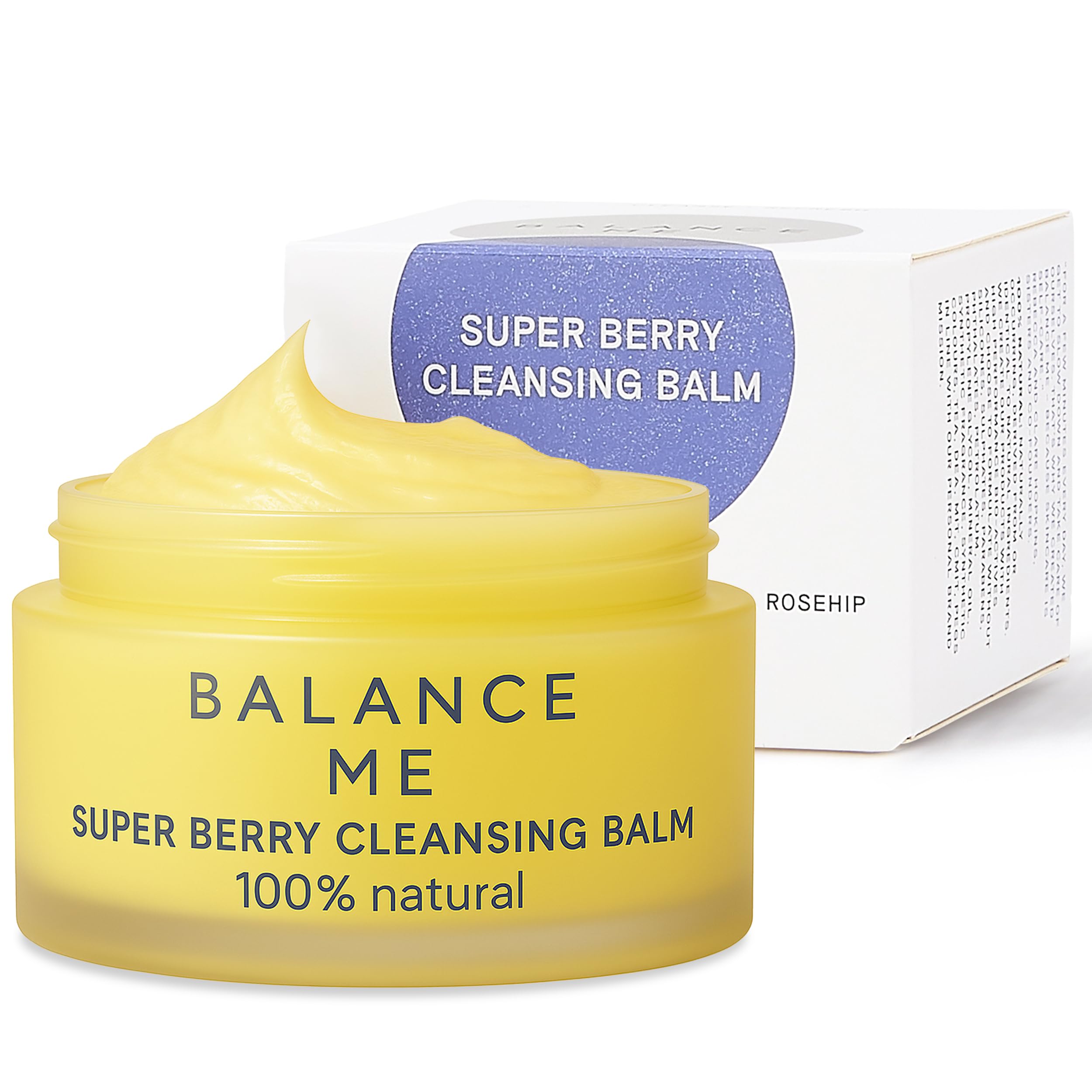 Balance Me Super Berry Cleansing Balm 100g, Makeup Remover and Face Cleanser Balm for Removing Dirt and Make Up