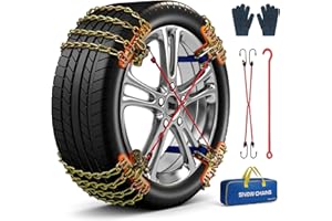 FLYSWAN Snow Tire Chains for Car SUV Pickup Trucks