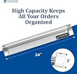 San Jamar CK6524A Aluminum Slide Check Rack 24" Length x 3/4" Width x 2" Height view 7