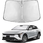 EcoNour Windshield Sunshade Compatible for Kia K4 2025 2026 | Sun Visor for Front Windshield &amp; Window Sun Shade Cover, UV Heat Blocker &amp; Protector, Car Accessories