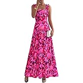 BTFBM Dresses for Women Summer 2026 Formal Sleeveless Smocked Floral Long Wedding Guest Dress Party Spring