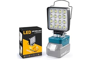 Cordless 18V Max LED Work Light for Makita Batteries &Tools - 48W 4800LM Portable Battery Powered Flood Light with Low Voltag