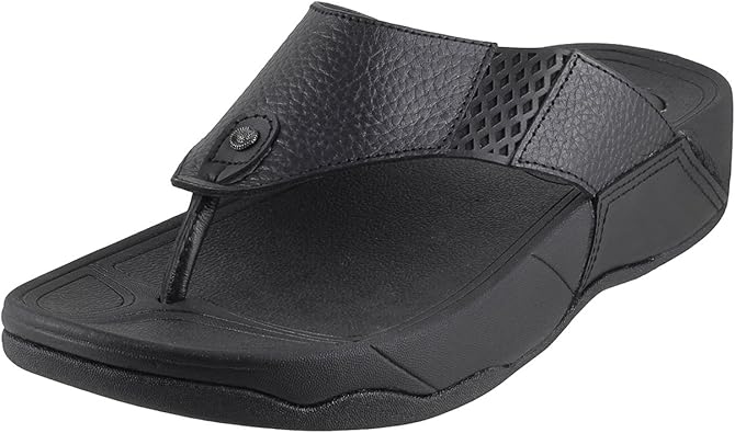 Amazon.com | Mochi Men's Black Leather Thong Sandals-6 UK (40 EU) (16-9096) | Sandals