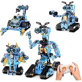 zinat 4-in-1 STEM Robot Building Kit with Remote Control, Multiple Robot Designs, Educational DIY Blocks Toy, Birthday for Kids 6-14 &amp; Adults - 824Pcs