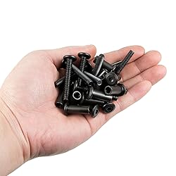 Xrfoiniu 100 Sets Bolt Set - M6x40mm Black Metal
