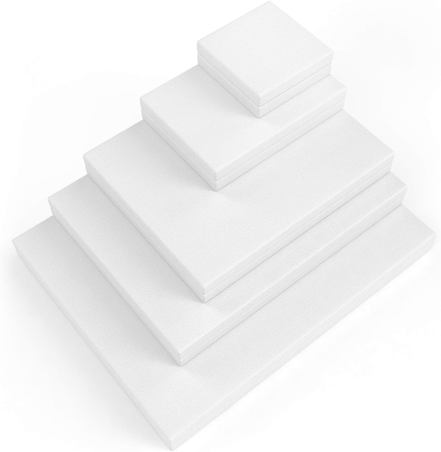 Arteza Stretched Canvas for Painting Multipack of 10, 10.2 x 10.2, 12.7 x 17.8, 20.3 x 25.4, 22.9 x 30.5, 27.9 x 35.6 cm - Image 3