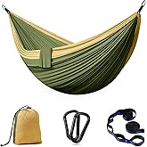 Camping Hammock Portable Nylon Hammocks with Tree Straps Single Lightweigtht Hammock Swing for Outdoors, Backpacking, Camping