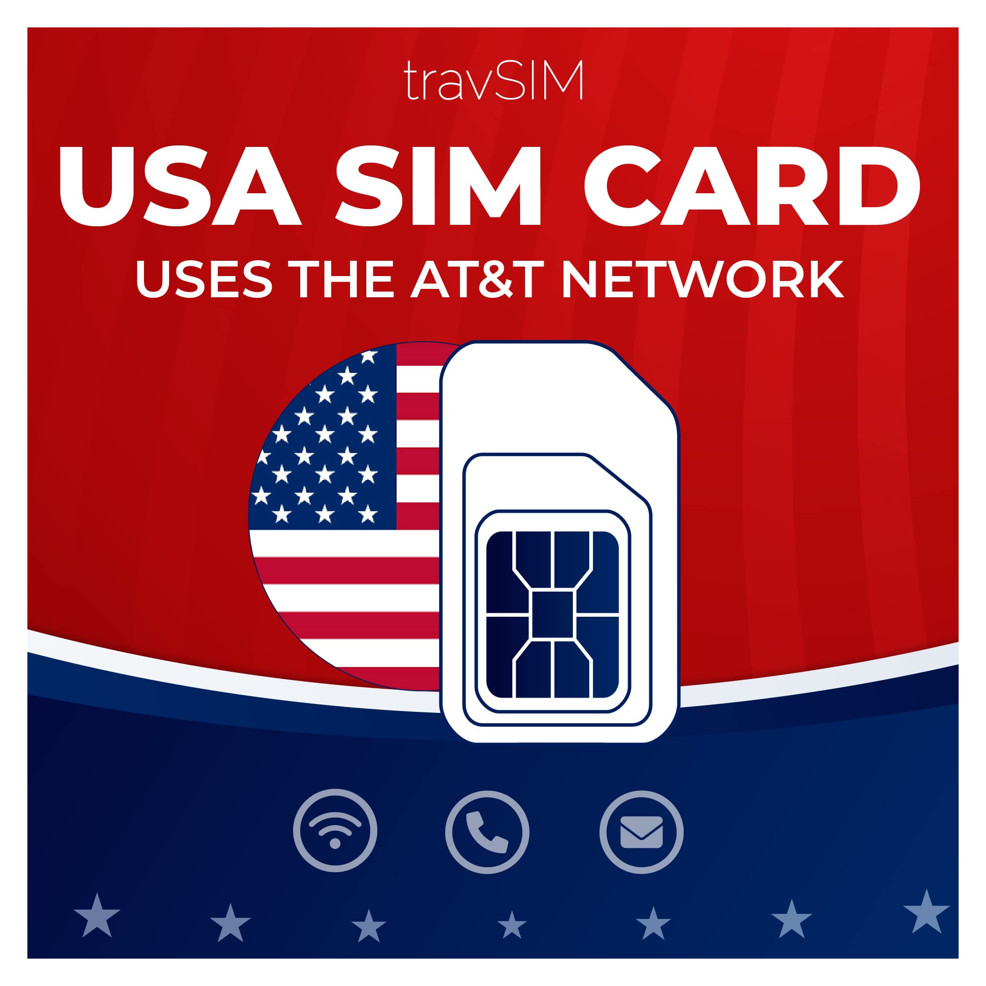travSIM Prepaid USA SIM Card | 50GB Mobile Data at 5G speeds. Unlimited National Calls and Texts. This US SIM Card uses The AT&T Network. Works on iOS and Android Devices. Valid for 60days.