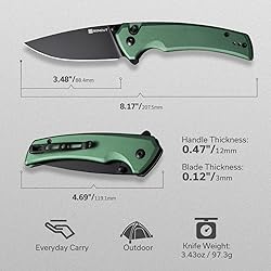 SENCUT Button Lock Pocket Knife for EDC, Serene