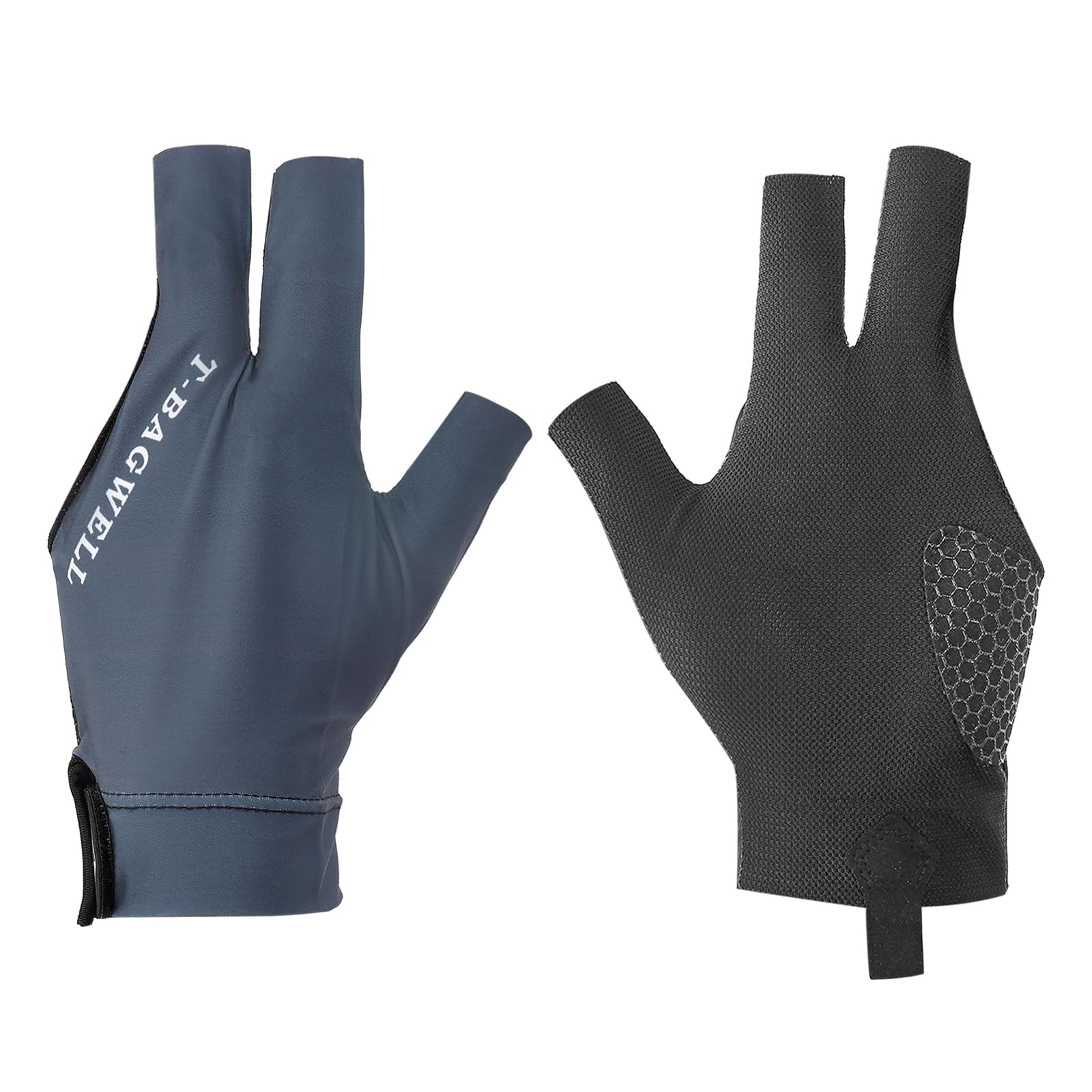 PATIKIL 3 Finger Pool Glove Left Hand, Billiard Gloves for Shooter Carom Pool Snooker Cue Sport, Blue