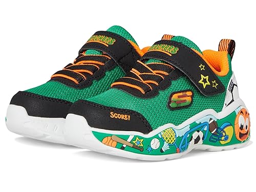 SKECHERS Boy's Play Scene Sneaker, Grey/Multi, 5 Toddler