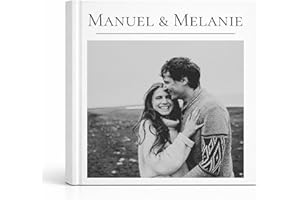 Wedding Guest Book Personalized with Photo – Guest Book for Reception – Custom Photo Guestbook Hardcover with Lines – Elegant