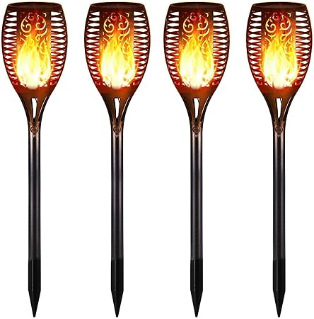 Amazon Com Ioo Solar Torch Lights Outdoor Waterproof Dancing