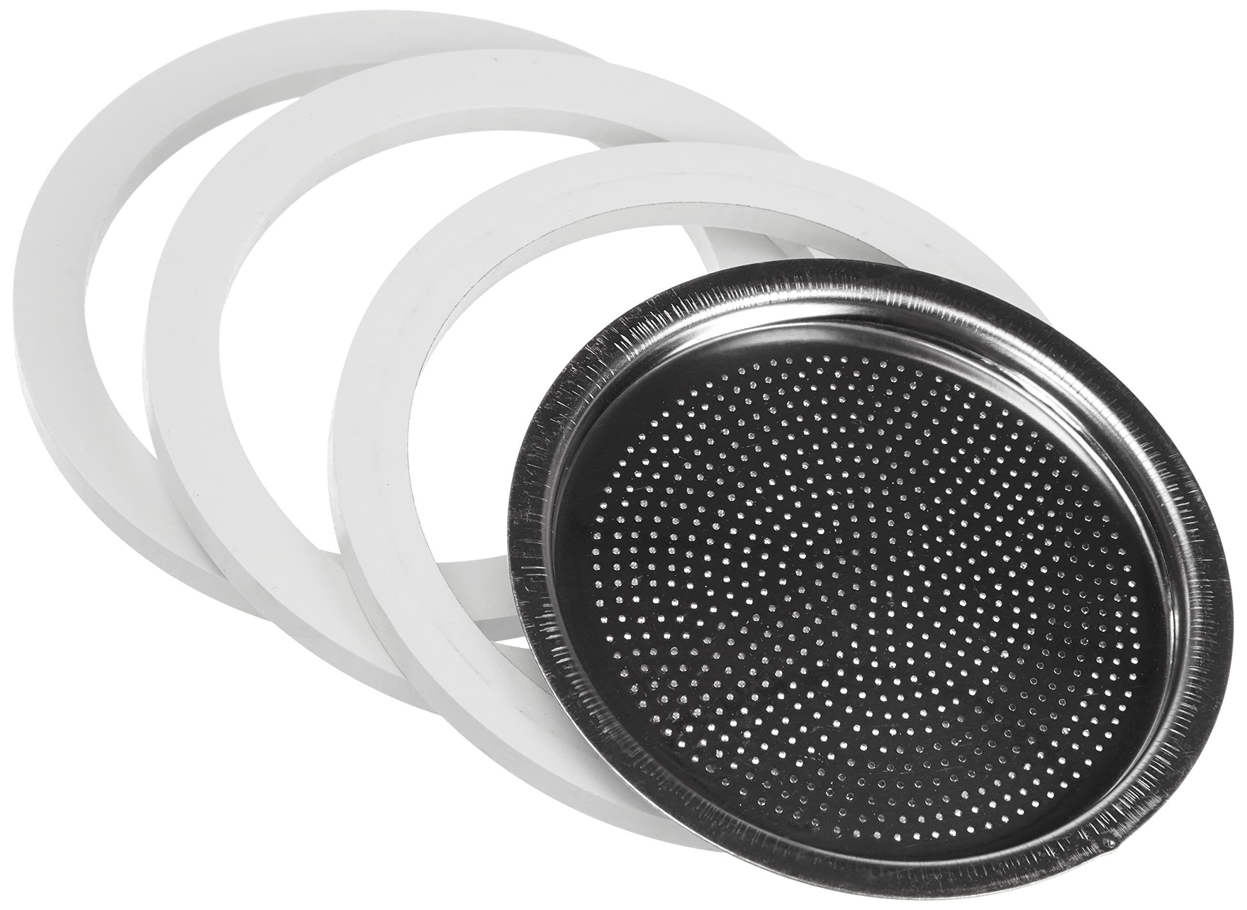 Bialetti 0800403 Filter for Italian Cafetiere Stainless Steel 19 x 12.5 x 0.2 cm White