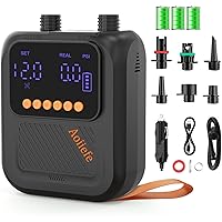 Aoiiefe Portable Rechargeable Electric SUP Paddle Board Pump, Intelligent Dual Stage Inflation&Deflation, Up to 20PSI and Aut