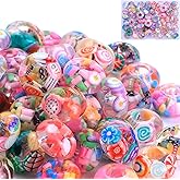 AIPRIDY Girls' Lucky Lover Amber Beads, Big Hole Spacer European Craft Beads for DIY Charms Bracelet Jewelry Making (Mixed)