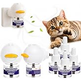 Cat Calming Diffuser with Advanced Pheromone Technology, 120 Days Plug in Diffuser for Multi Cat Home, Reduce Stress, Urine Spraying, Scratching, Hiding, Support Calm Behavior, 2 Diffusers, 4 Refills