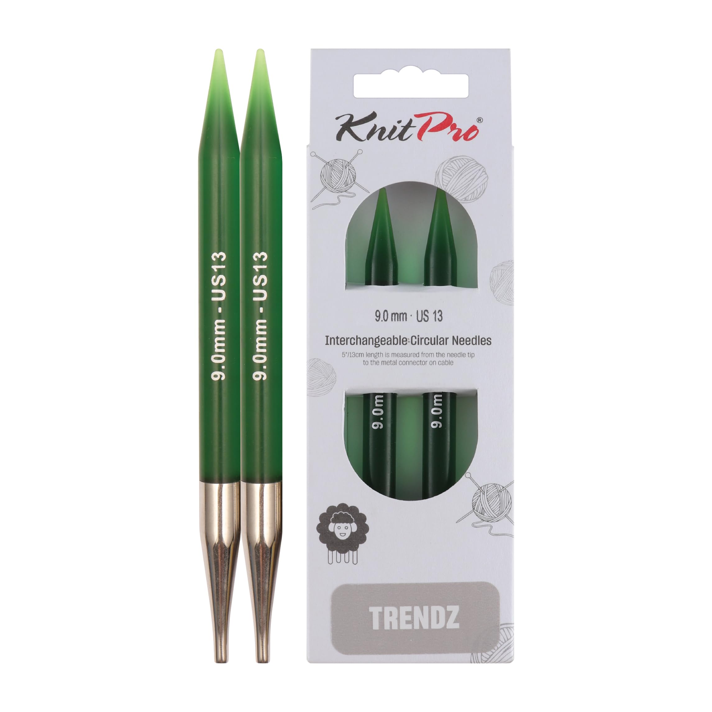 KnitPro Trendz Interchangeable Circular Needles 5" (13cm) | 9.00mm