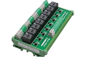 Good BNTai 8 Channel Interface Relay Module 12VACDC 24VACDC 110VAC 230VAC DIN Rail Panel Mount Automation PLC Board (8Channel ACDC12V)