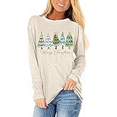 Long Sleeve Shirts for Women Graphic Casual Tops Fall Fashion Clothes Workout Tees Flower Printed Winter Outfits 2025